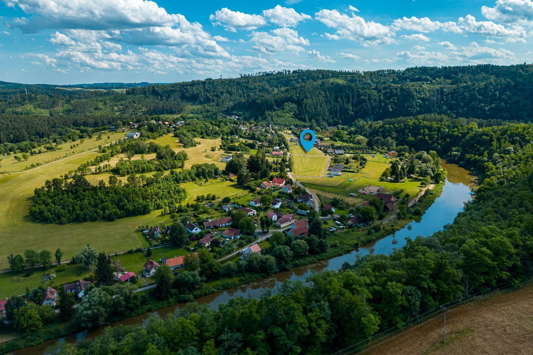 Prodej stavebního pozemku, 1599 m², Samopše - Přívlaky